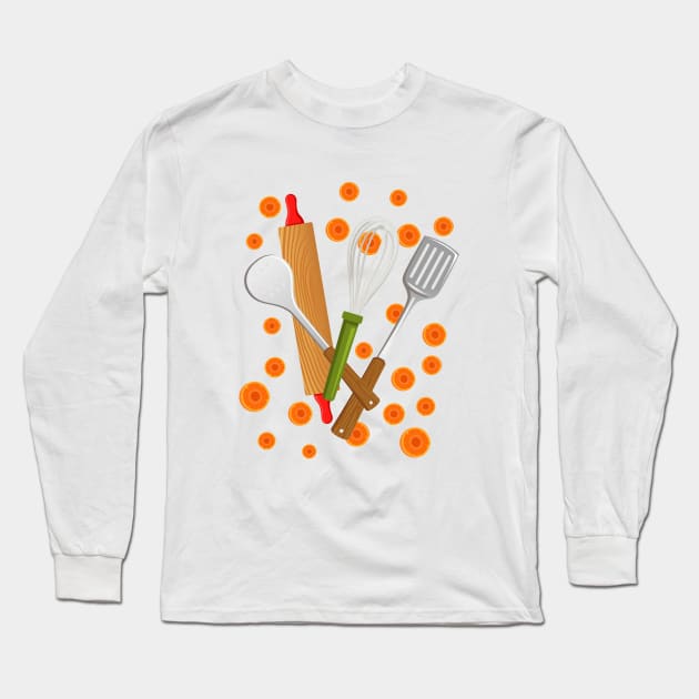 Carrot Kitchen Long Sleeve T-Shirt by SWON Design